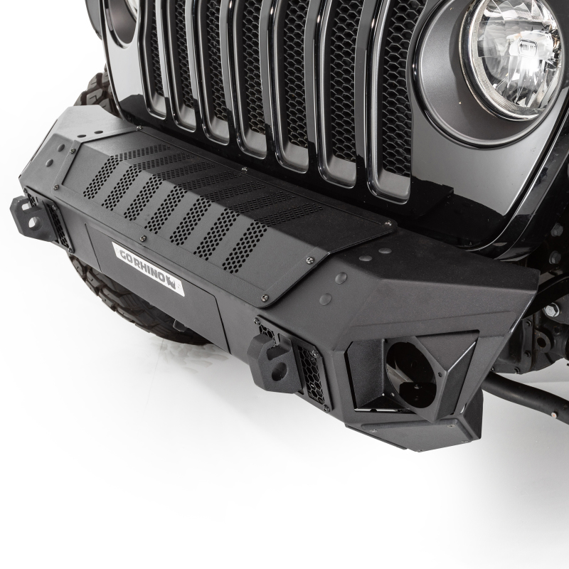 Jeep Wrangler Bumper - Front - Go Rhino - Trallenge, Stubby, Winch Ready - Black - `07-`20